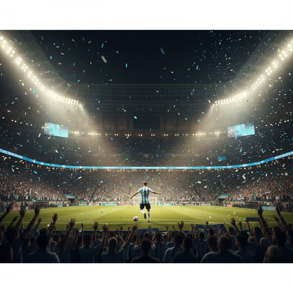 Vista de un estadio repleto en la Copa del Mundo 2026 con hinchada argentina